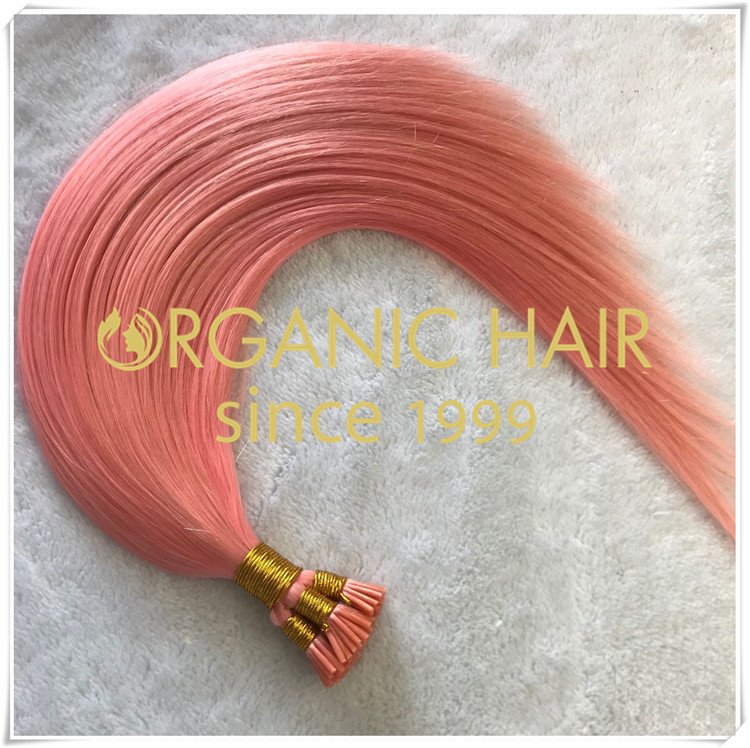 Pre bonded hair extensions I tip custom color CNY026